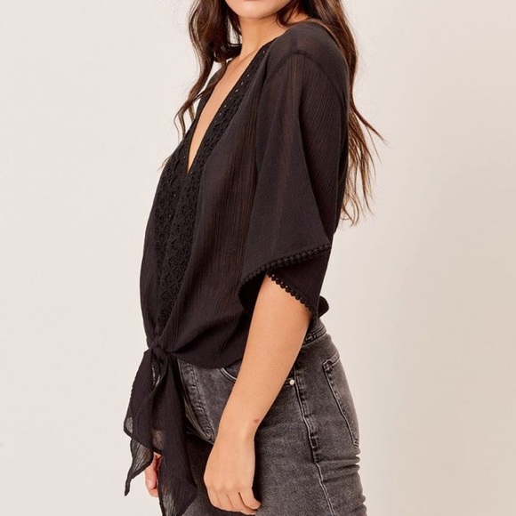 NWOT / Vici Lovestitch Noah Eyelet Trim Top - Picture 3 of 11